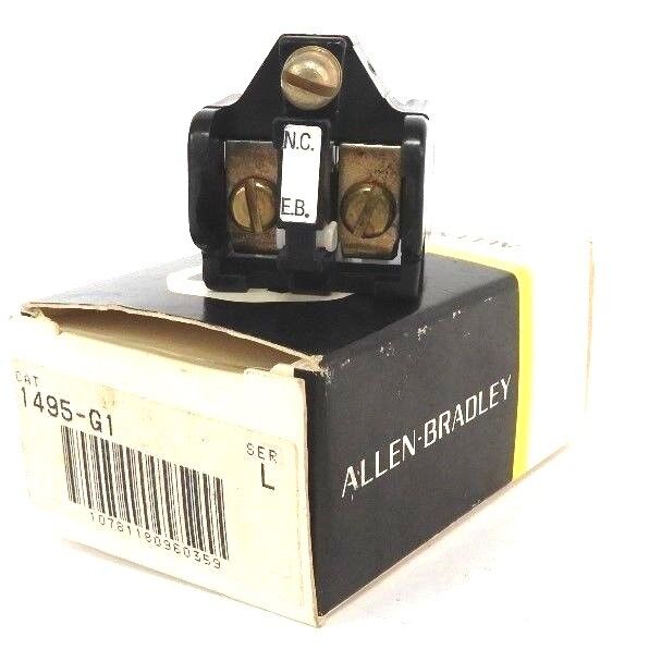 NIB ALLEN BRADLEY 1495-G1 AUXILIARY CONTACT SER. L, SIZE 1 & 2