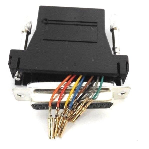 LOT OF 39 NEW SPC TECNOLOGY 1596 DB25/RJ45 FEMALE ADAPTERS BLACK