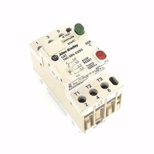 ALLEN BRADLEY 140-MN-0250 MOTOR STARTER PROTECTOR SER C, 1.6-2.5 AMP, 140MN0250