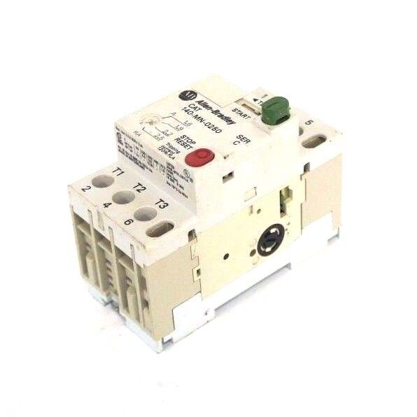 ALLEN BRADLEY 140-MN-0250 MOTOR STARTER PROTECTOR SER C, 1.6-2.5 AMP, 140MN0250