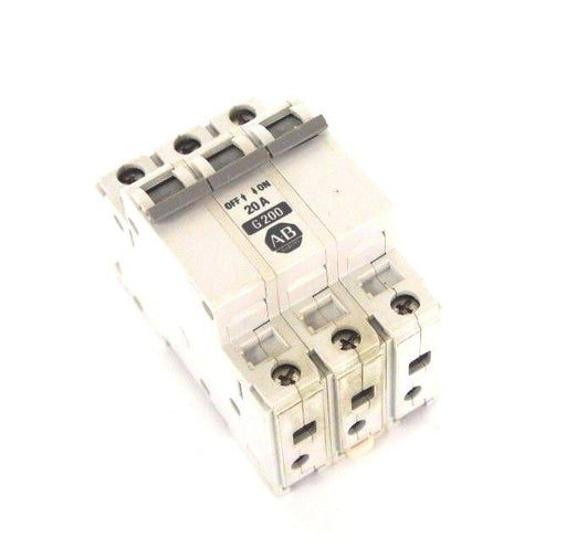 ALLEN BRADLEY 1492-CB3-G200 MINIATURE CIRCUIT BREAKER SER B, 20 AMP, 1492CB3G200