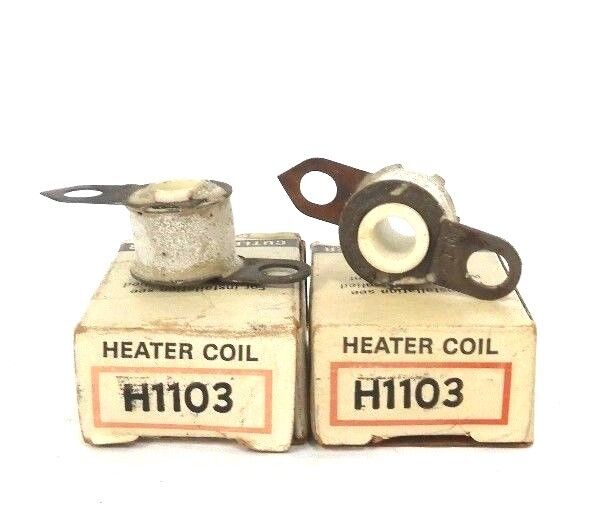 LOT OF 2 NIB CUTLER HAMMER H1103 HEATER COIL H-1103