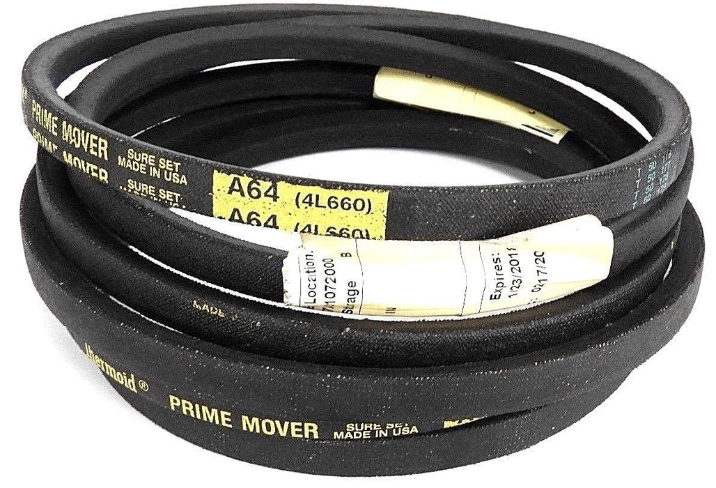 LOT OF 2 NEW THERMOID A64 (4L660) PRIME MOVER BELTS
