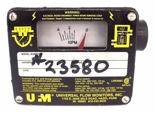 UFM 04IGM-4-150V.9-A1NR-C-2D FLOW METER 96787 CSA ENCLOSURE 5 P/N 700