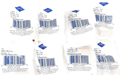 LOT OF 8 NEW EPC FIGURE: 118 SIZE: 1/4 FITTING REDUCERS