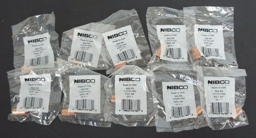 LOT OF 10 NEW NIBCO 600-RS COUPLINGS 3/8"