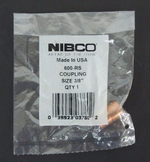 LOT OF 10 NEW NIBCO 600-RS COUPLINGS 3/8"