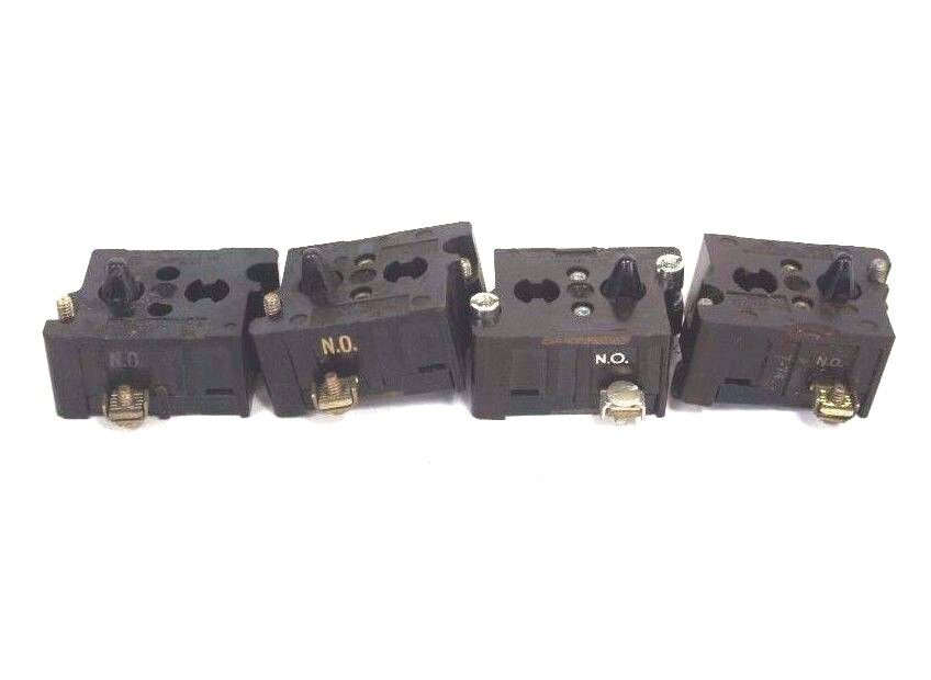 LOT OF 4 CUTLER HAMMER 10250T CONTACT BLOCKS 1 N.C.