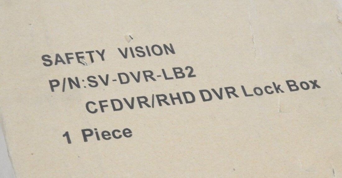 NIB SAFETY VISION SV-DVR-LB2 DVR LOCK BOX SVDVRLB2