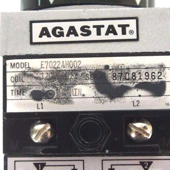 TYCO AGASTAT E7022AH002 RELAY 3-30MINUTE TIMING