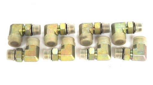 LOT OF 8 NEW DIXON MALE SAE O-RING 90 DEG ELBOWS 11/16"-16 x 9/16"-18