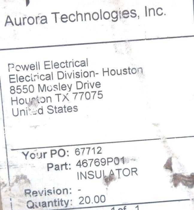 LOT OF 8 NEW AURORA TECHNOLOGIES 46769P01 LOAD STAB CABLE SUPPORTS