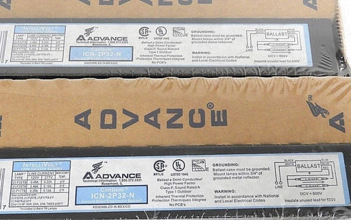 LOT OF 2 NEW ADVANCE ICN-2P32-N CENTIUM BALLAST 120V TO 277V 50/60HZ