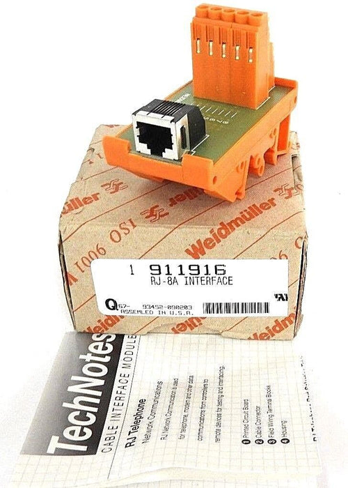 NIB WEIDMULLER 911916 RJ-8A INTERFACE