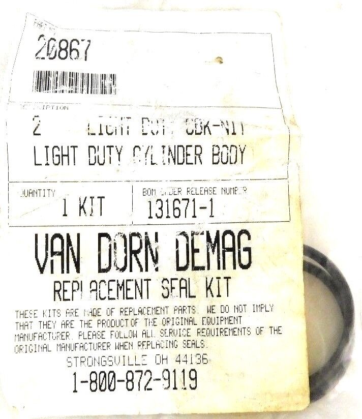 BAG OF 2 NEW VAN DORN DEMAG 20867 SEAL KIT 131671-1 CKB-NIT LIGHT DUTY