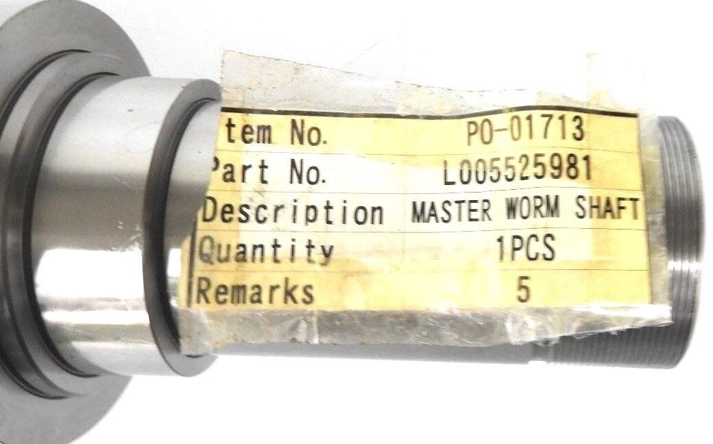 NEW L005525981 MASTER WORM SHAFT P0-01713