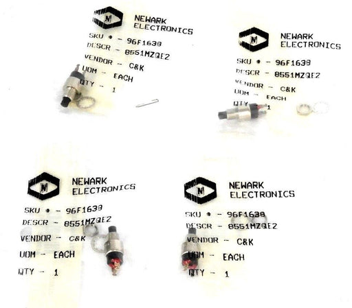 LOT OF 4 NEW NEWARK ELECTRONICS 8551MZQE2 MOMENTARY SWITCHES 120V