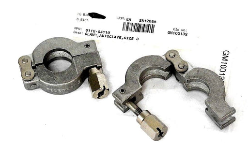 LOT OF 2 NEW FEDEGARI 6112-04110 SIZE 3 AUTOCLAVE CLAMPS 611204110
