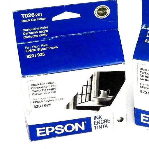 LOT OF 3 NEW EPSON T026 BLACK INK CARTRIDGES 820 / 925