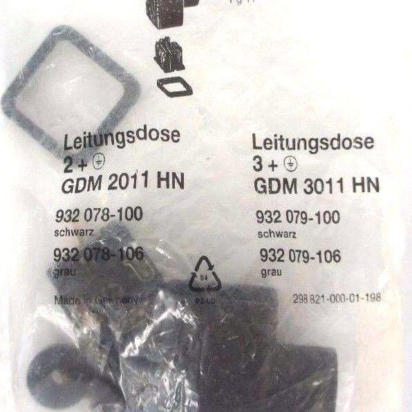 LOT OF 2 NEW LEITUNGSDOSE GDM 2011 HN SOLENOID PLUGS GDM2011HN