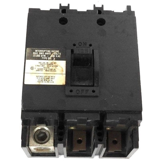 SQUARE D Q2L3125H CIRCUIT BREAKER 125AMP 3POLE 240VDC