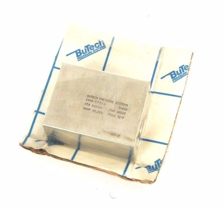 NEW BUTECH PRESSURE SYSTEMS FPT16 FEMALE BLOCK TEE 316CW HT# A18741