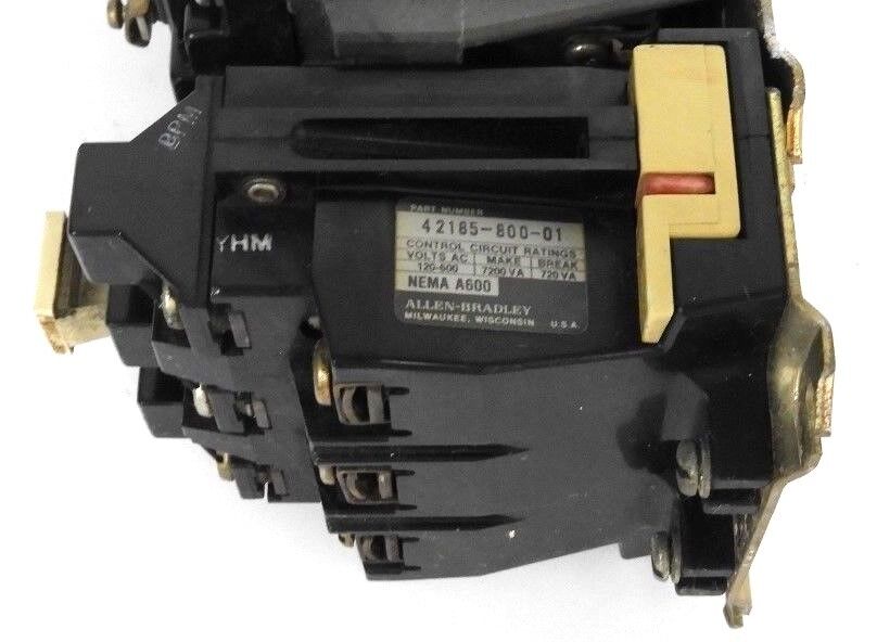 ALLEN BRADLEY 509-AOD FULL VOLTAGE NON-REVERSING STARTER SER. B W/ 42185-800-01