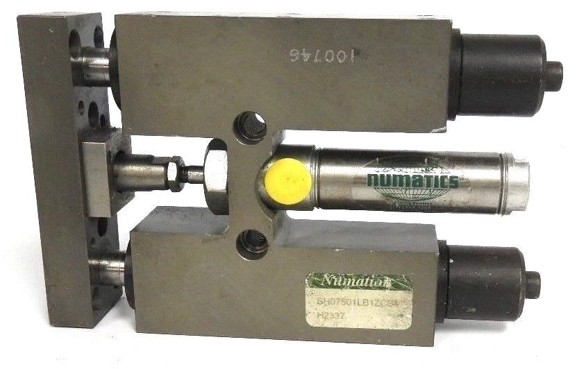 LOT OF 2 NUMATICS SH07501LB1ZCS4 SH SER. LINEAR SLIDE W/ 0750D01-01A-73 CYLINDER