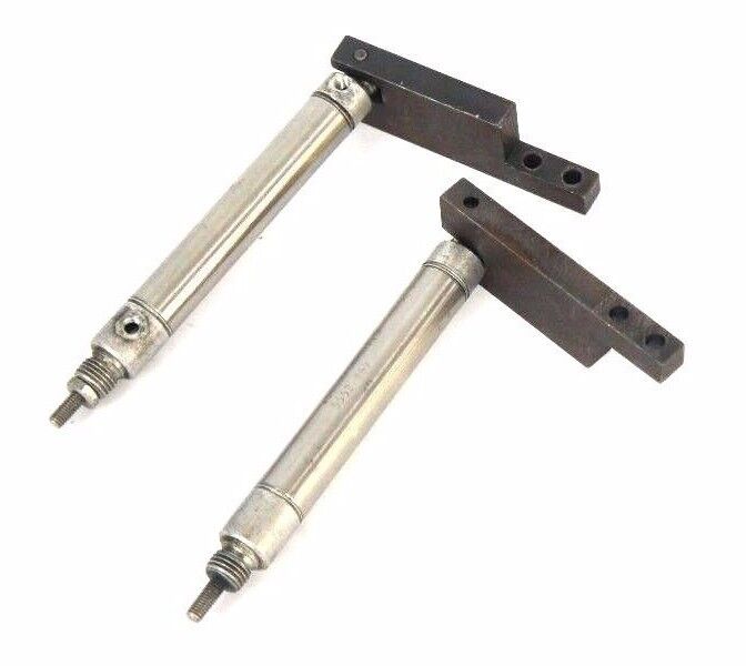 LOT OF 2 BIMBA .56DXPSRM02.0 PNEUMATIC CYLINDERS WITH BRACKETS 56DXPSRM020