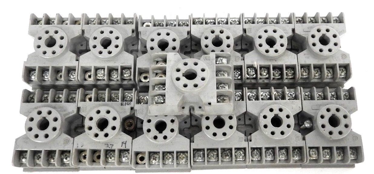 LOT OF 12 POTTER & BRUMFIELD 27E122 RELAY SOCKETS 10A 300V