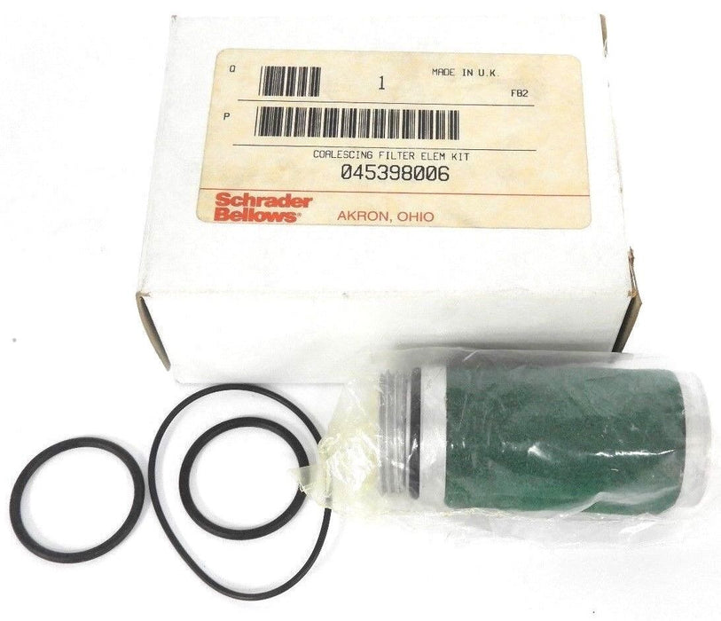 NIB SCHRADER BELLOWS 045398006 COALESCING FILTER ELEMENT KIT