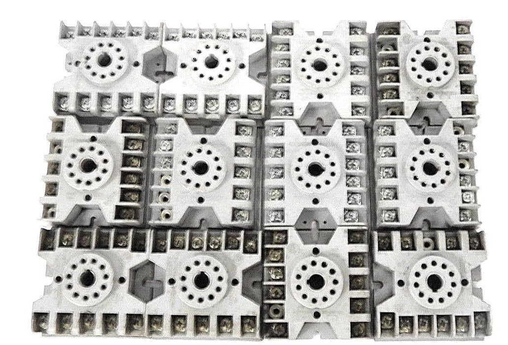 LOT OF 12 POTTER & BRUMFIELD 27E123 RELAY SOCKETS 10A, 300V