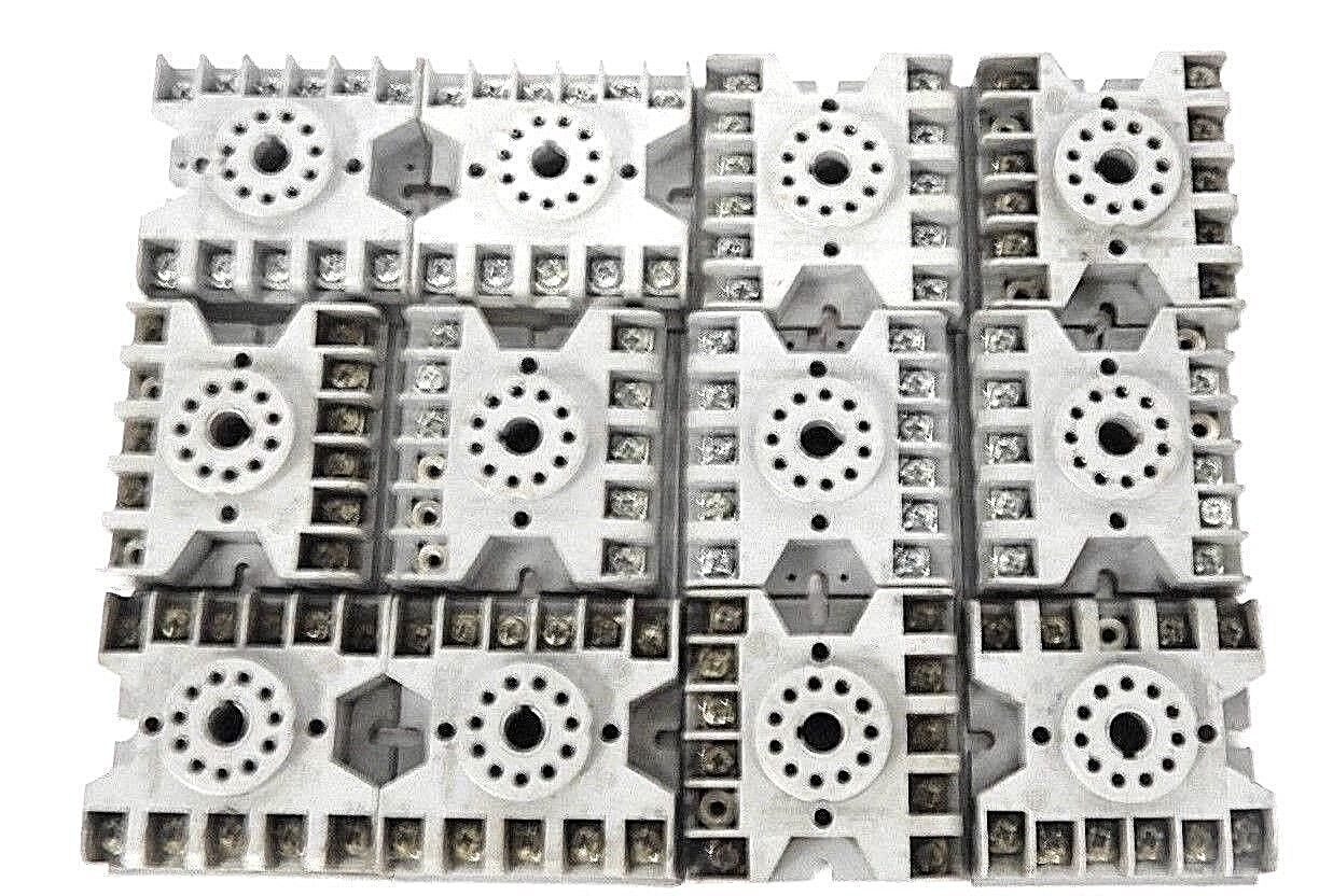 LOT OF 12 POTTER & BRUMFIELD 27E123 RELAY SOCKETS 10A, 300V