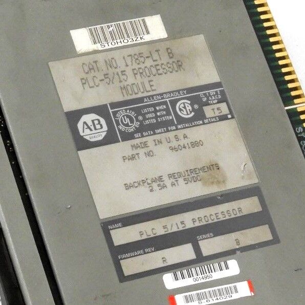 ALLEN BRADLEY 1785-LT PROCESSOR MODULE SER. B F/W REV: R P/N 96041880, 1785LTB