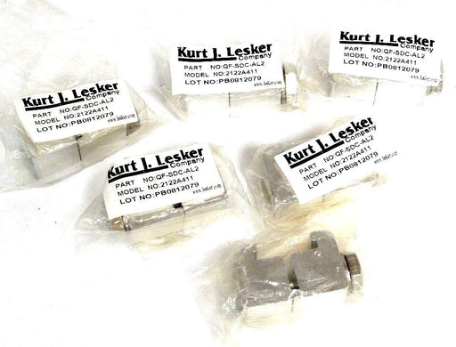 LOT OF 6 NEW KURT J. LESKER QF-SDC-AL2 ALUMINUM CLAMPS QFSDCAL2