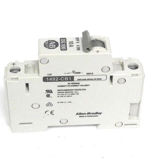 ALLEN BRADLEY 1492-CB1 CIRCUIT BREAKER, SER. B, 10A, DG100, 1492-CB1-DG100