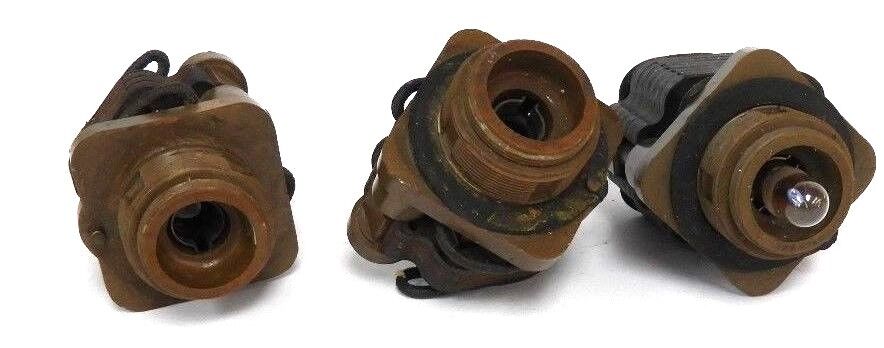 LOT OF 3 SQUARE D 9001-TP1 PILOT LIGHTS 9001TP1, 50/60 CYCLES