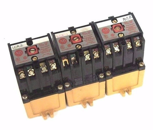 LOT OF 3 ALLEN BRADLEY 700-PK400A1 MASTER CONTROL AC RELAYS SER. B 700PK400A1