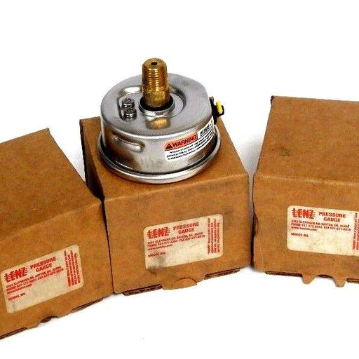 LOT OF 3 NIB LENZ 1 1/4" PRESSURE GAUGES 0-100 PSI