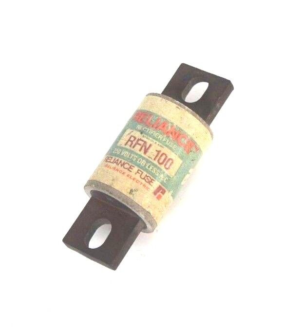 RELIANCE RFN 100 RECTIFIER FUSE RFN100 250 VOLTS OR LESS