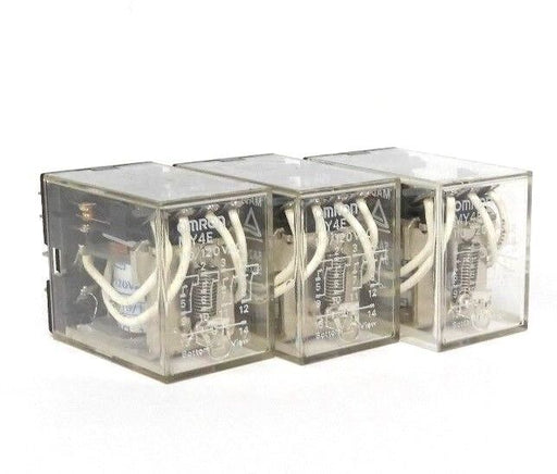 LOT OF 3 OMRON MY4E-AC110/120 RELAYS 3A, 150VAC