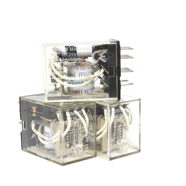 LOT OF 3 OMRON MY4E-AC110/120 RELAYS 3A, 150VAC