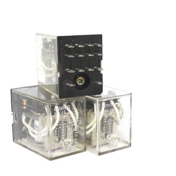LOT OF 3 OMRON MY4E-AC110/120 RELAYS 3A, 150VAC