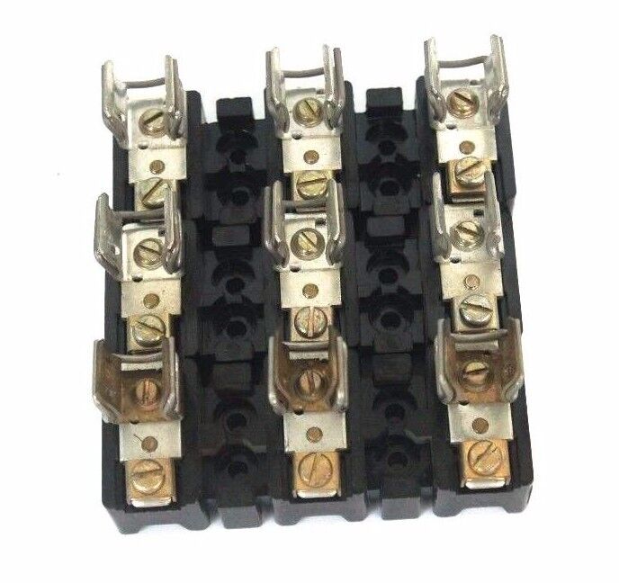 LOT OF 3 ALLEN BRADLEY X-401978 FUSE BLOCKS 30AMP, 600 VOLT MAX, X401978