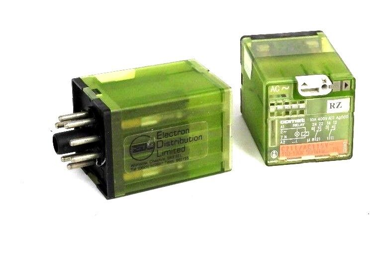 LOT OF 2 COMAT ELECTRON DISTRIBUTION LIMITED C21L AC CUBE RELAYS C21L/AC115V