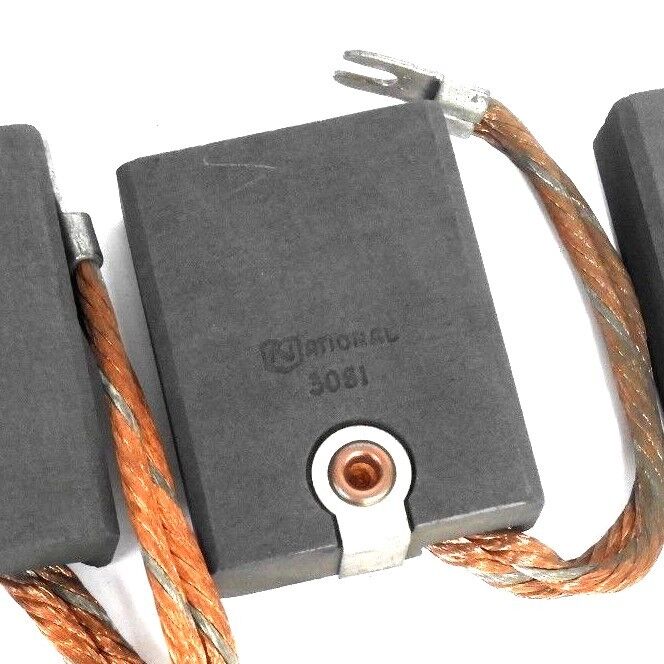 LOT OF 4 NEW NATIONAL 3061 CARBON BRUSHES WITH WIRING