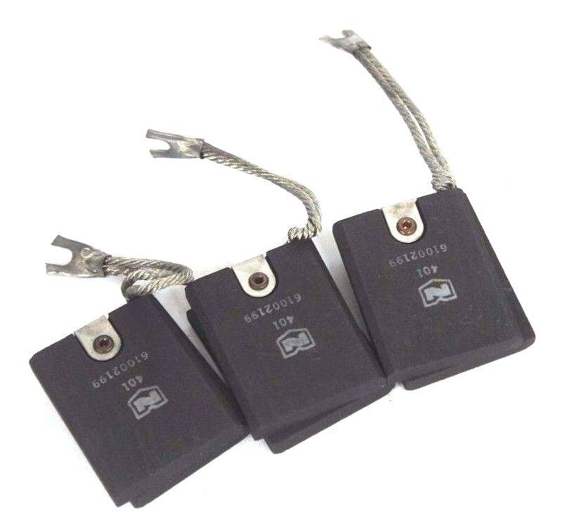 LOT OF 3 NEW NATIONAL 61002199 401 CARBON MOTOR BRUSHES 2.0"X1.5"X5" 2.0"X1