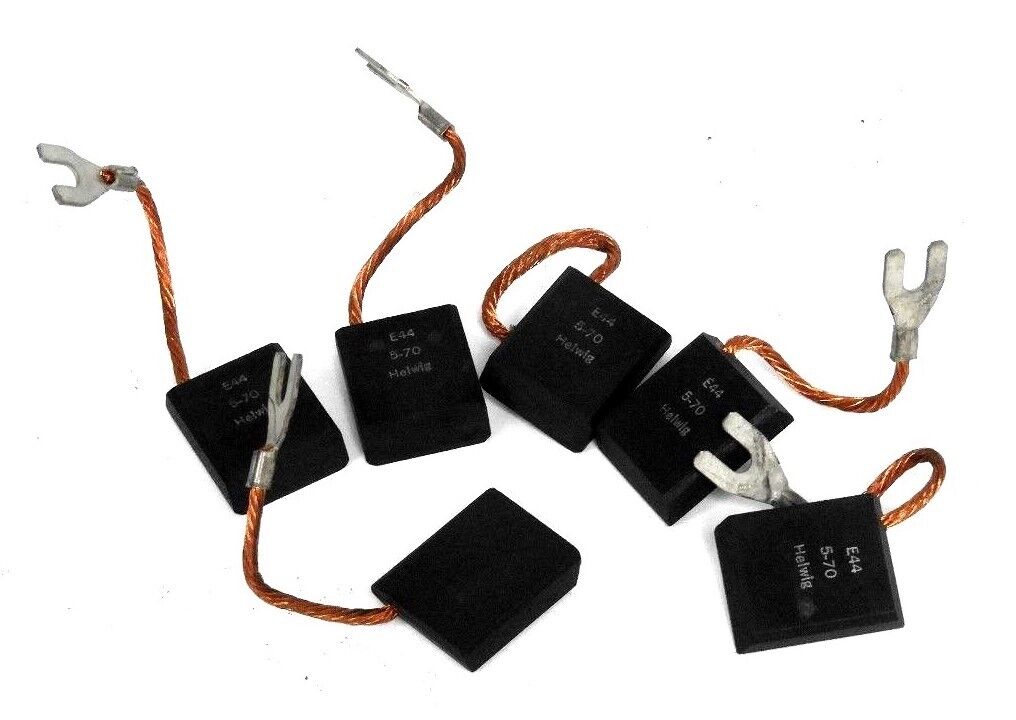 LOT OF 6 NEW HELWIG 5-70 CARBON BRUSHES E44, 570
