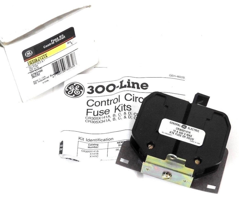 LOT OF 3 NIB GENERAL ELECTRIC CR305X141A CONTROL CIRCUIT FUSE KITS 600V, 1 FUSE