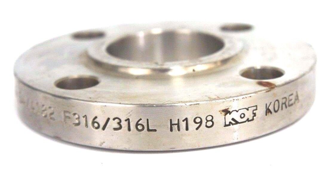 LOT OF 2 STAINLESS STEEL 1-1/2" FLANGES 150 B16 SA/A182 F316/316L H198